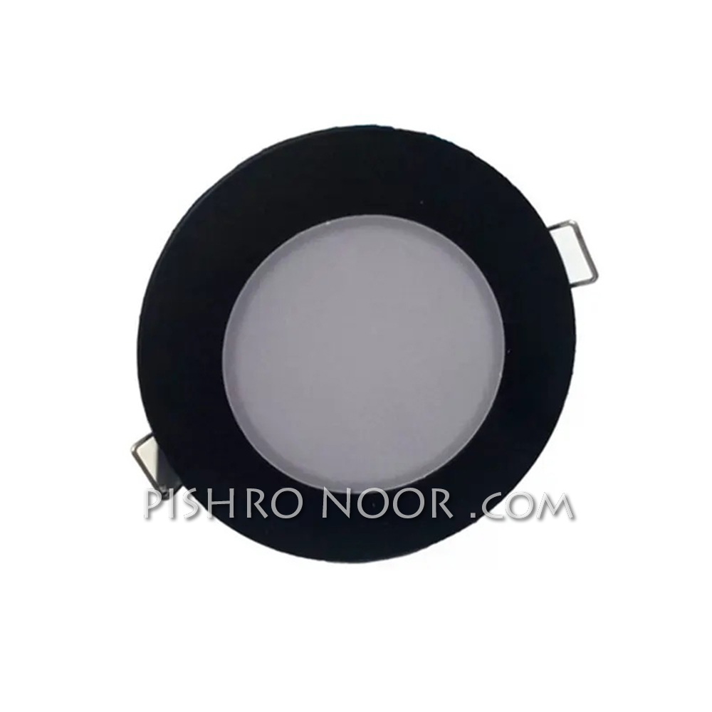 پنل توکار بک لایت 7 وات IPD مشکی سان لوکس مدل IPD7B