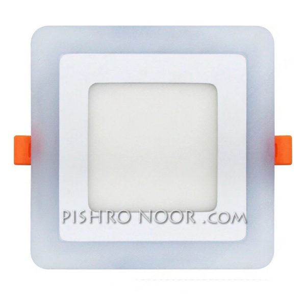 پنل دو رنگ سه حالته توكار مربع ٦+١٨ وات سان لوکس