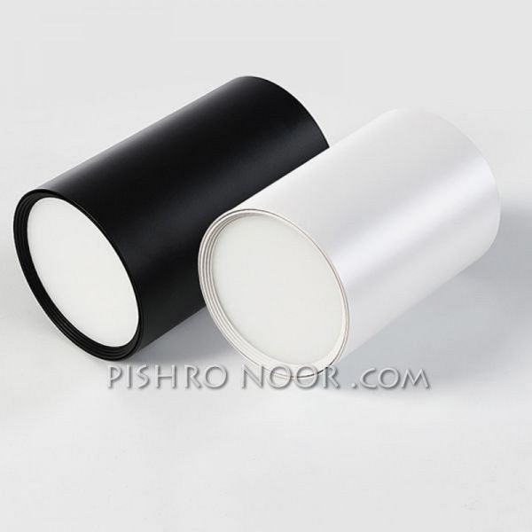 چراغ استوانه ای روکار SMD تات نور 15 وات ارتفاع 10 سانتی متر
