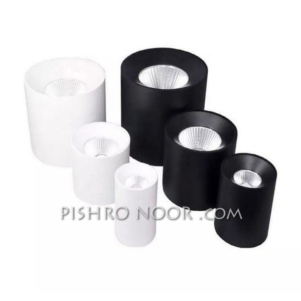 چراغ استوانه ای روکار SMD تات نور 30 وات ارتفاع 13 سانتی متر
