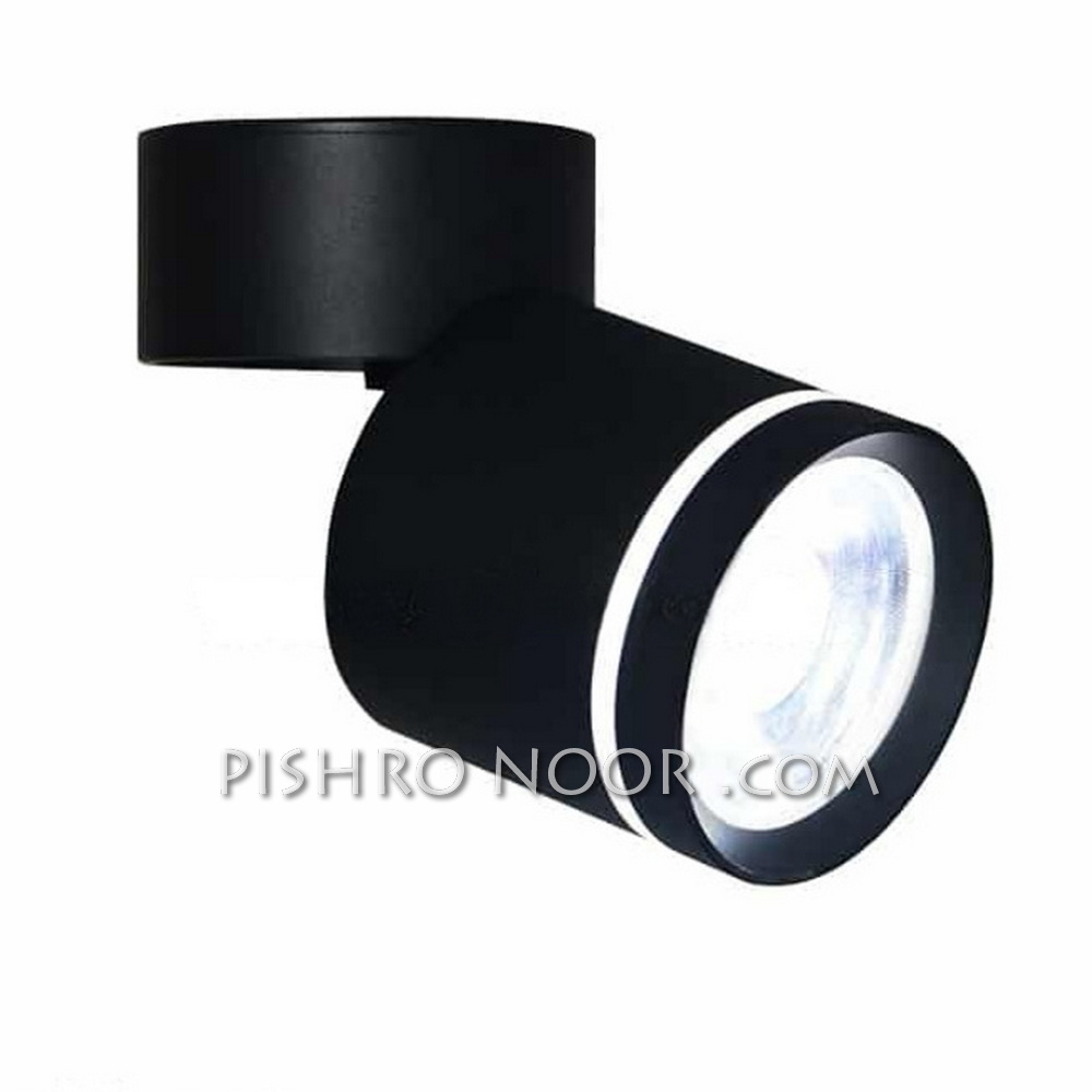 چراغ استوانه ای فکی دور نور روکار COB تات نور 15 وات ارتفاع 10 سانتی متر