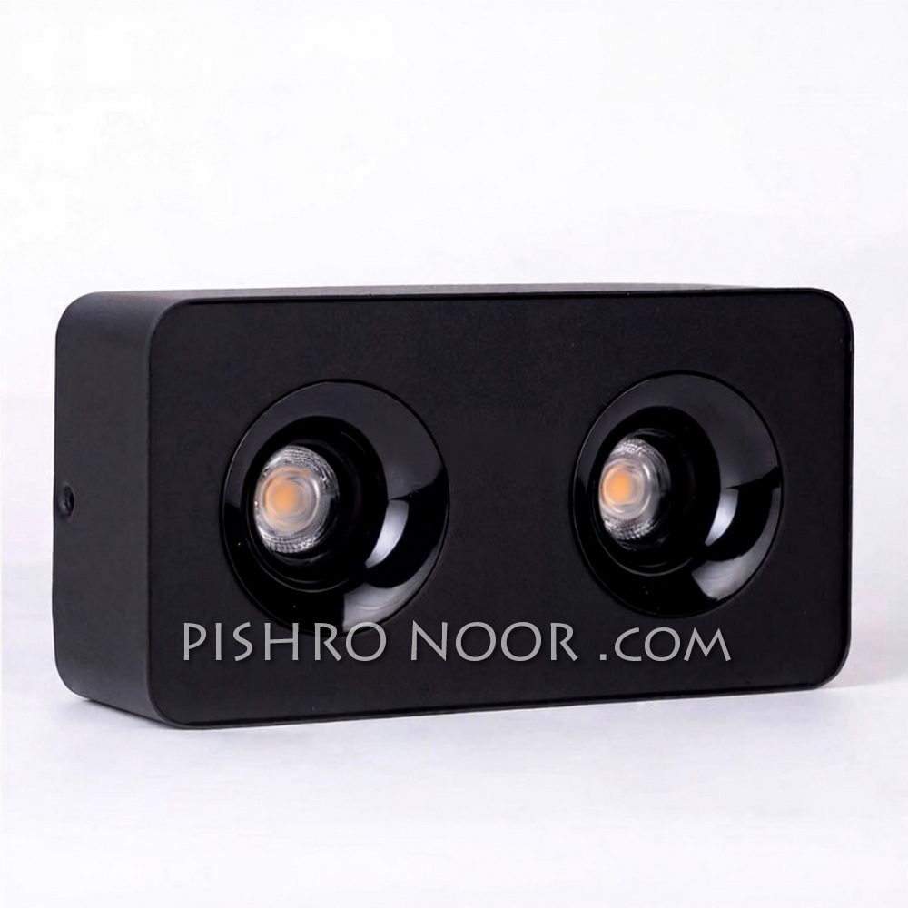 چراغ سقفی دو شعله توکار COB تات نور 24 وات